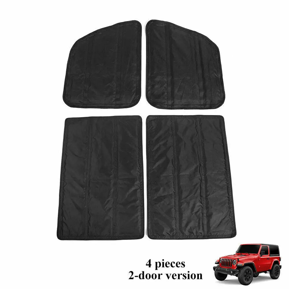 For 2018+ Jeep Wrangler JL 2-Door Hardtop Headliner Roof Freedom Panel Insulation Cotton Kit