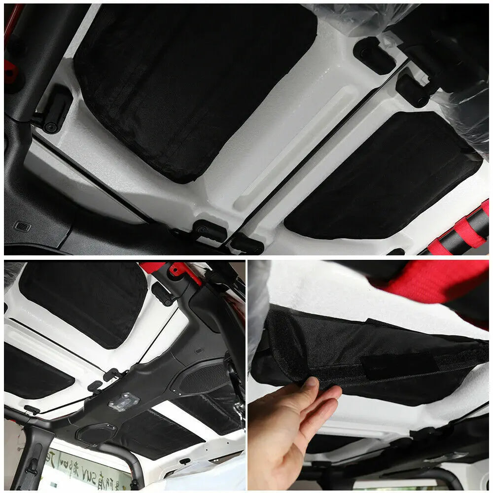 For 2018+ Jeep Wrangler JL 2-Door Hardtop Headliner Roof Freedom Panel Insulation Cotton Kit
