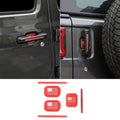 For 2018+ Jeep Wrangler JL 2-Door Version Exterior Car Door & Tailgade Handle Inserts Cover Trim