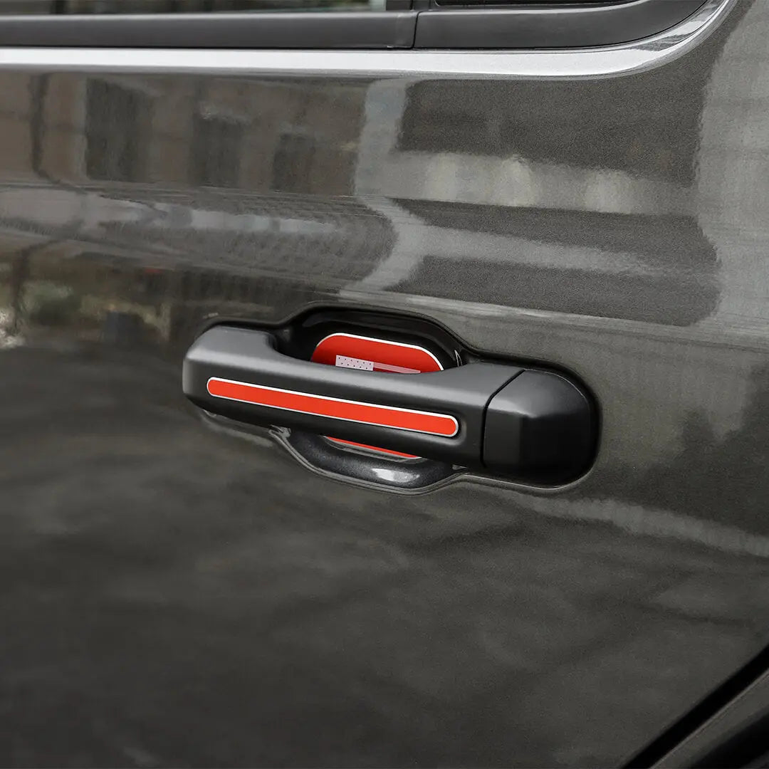 For 2018+ Jeep Wrangler JL 2-Door Version Exterior Car Door & Tailgade Handle Inserts Cover Trim