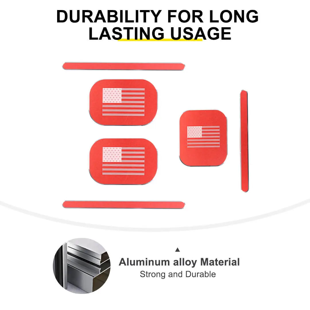 For 2018+ Jeep Wrangler JL 2-Door Version Exterior Car Door & Tailgade Handle Inserts Cover Trim