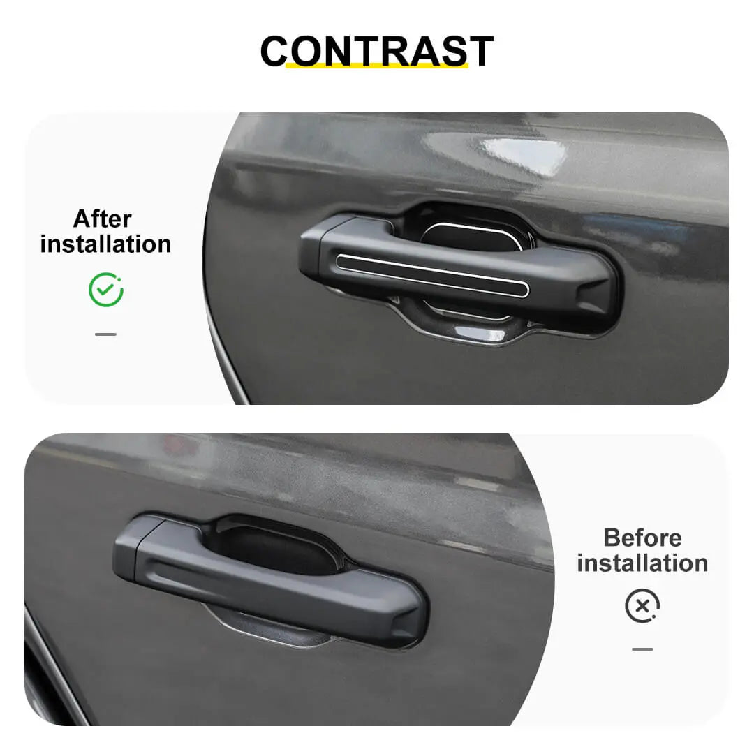 For 2018+ Jeep Wrangler JL 2-Door Version Exterior Door Handle Bowl Sticker Trim Cover (3 pcs)