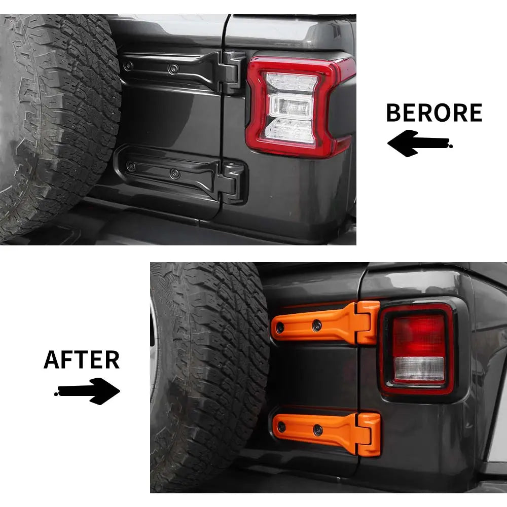 For 2018-2025 Jeep Wrangler JL 2-Dr 11 x Door Handle/Door & Engine Hood & Spare Tire Bracket Hinge Trim Cover Kit