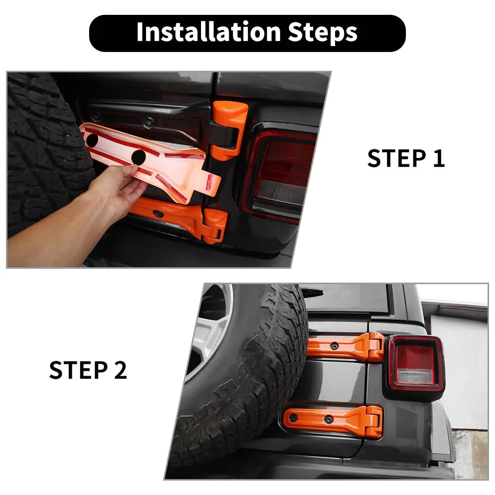 For 2018-2025 Jeep Wrangler JL 2-Dr 11 x Door Handle/Door & Engine Hood & Spare Tire Bracket Hinge Trim Cover Kit