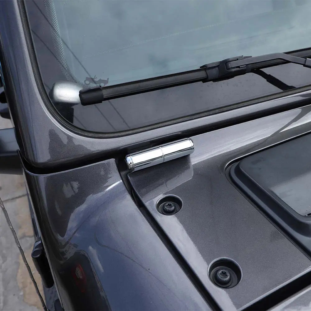 For 2018+ Jeep Wrangler JL Gladiator JT 2 x Front Windshield Hinge Decor Exterior Trim