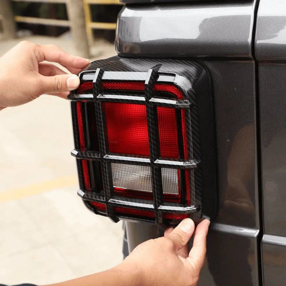 For 2018+ Jeep Wrangler JL 2PCS Rear Tail Light Lamp Guard Trim Protector