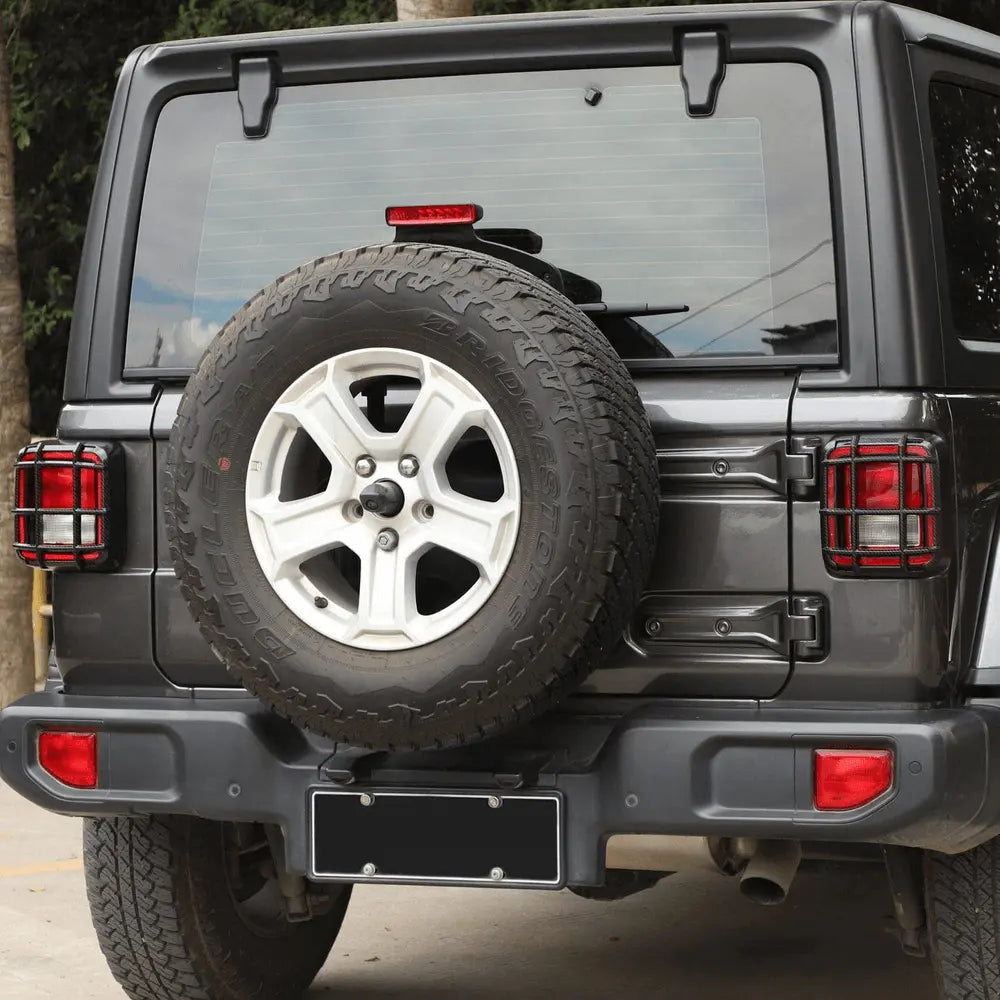 For 2018+ Jeep Wrangler JL 2PCS Rear Tail Light Lamp Guard Trim Protector