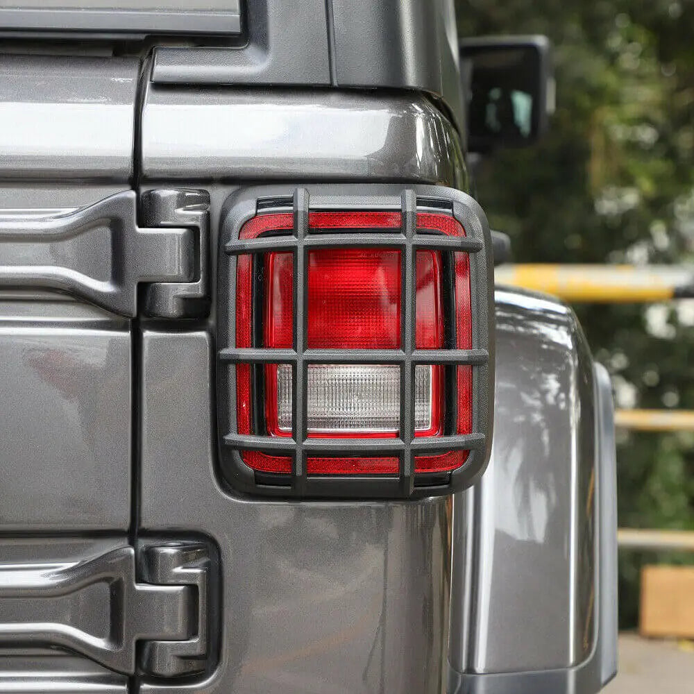 For 2018+ Jeep Wrangler JL 2PCS Rear Tail Light Lamp Guard Trim Protector