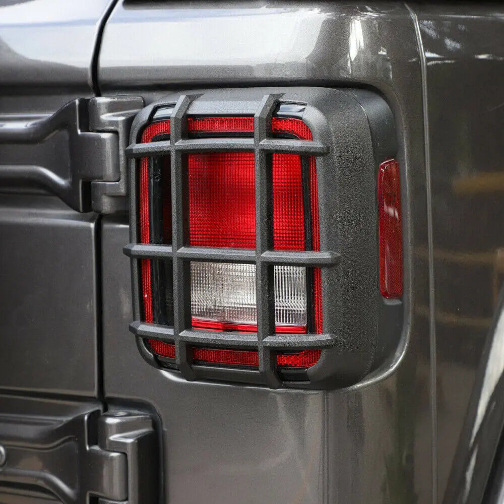 For 2018+ Jeep Wrangler JL 2PCS Rear Tail Light Lamp Guard Trim Protector