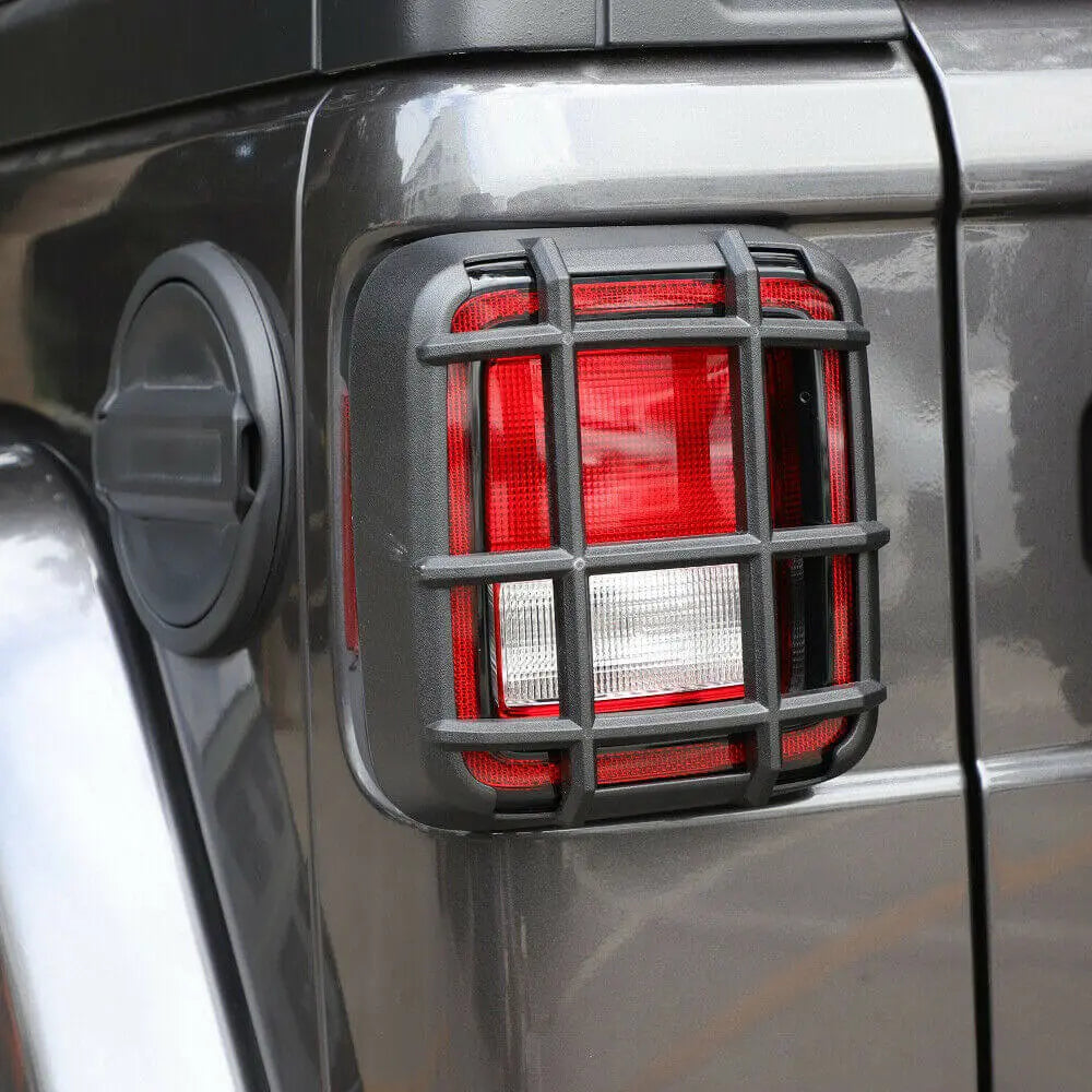 For 2018+ Jeep Wrangler JL 2PCS Rear Tail Light Lamp Guard Trim Protector
