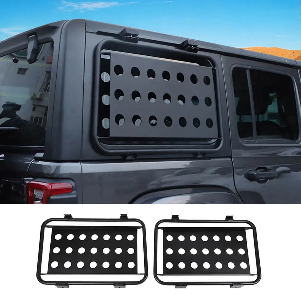 For 2018+ Jeep Wrangler JL 2pcs Rear Window Glass Armor Cover