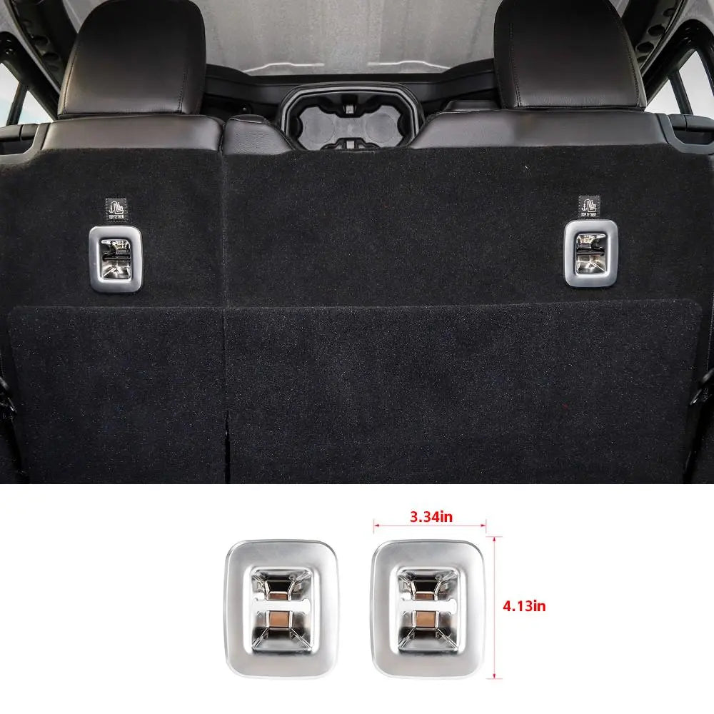 For 2018+ Jeep Wrangler JL 2x Tail Trunk Rear Box Hook Holder Cover Trim