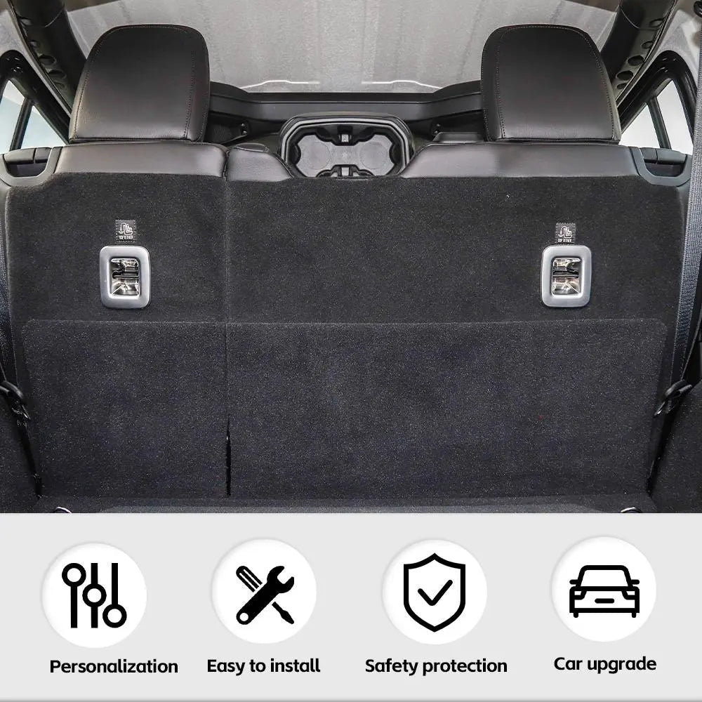 For 2018+ Jeep Wrangler JL 2x Tail Trunk Rear Box Hook Holder Cover Trim