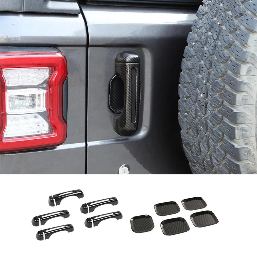 For 2018+ Jeep Wrangler JL 4-Door 15 x Exterior Handle Shell Door Bowl Trim Kit