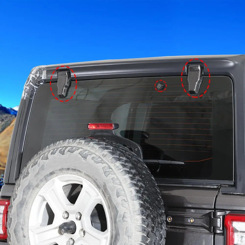 For 2018-2025 Jeep Wrangler JL 4-Door 23 x Spare Tire Bracket Door/Tailgate Hinge/Rear Windshield Wiper Nozzle Trim Kit