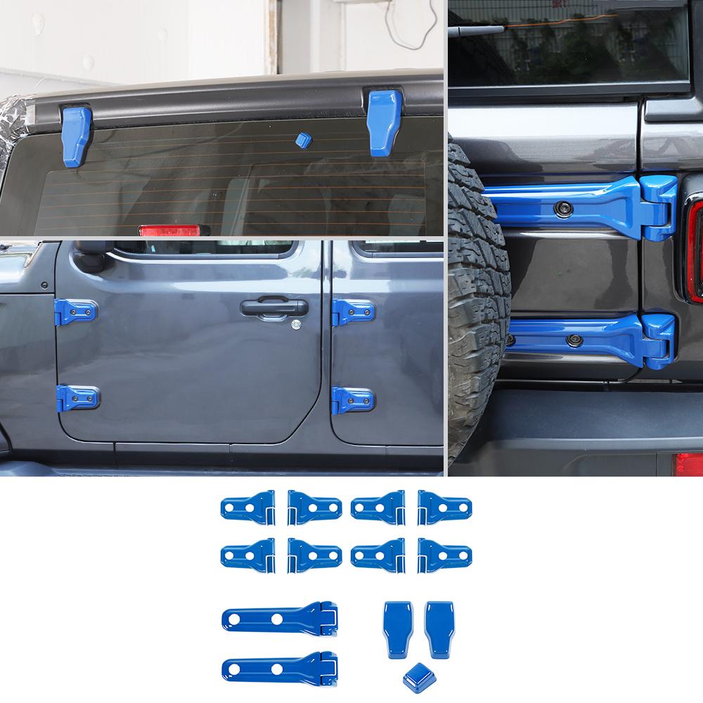 For 2018-2025 Jeep Wrangler JL 4-Door 23 x Spare Tire Bracket Door/Tailgate Hinge/Rear Windshield Wiper Nozzle Trim Kit
