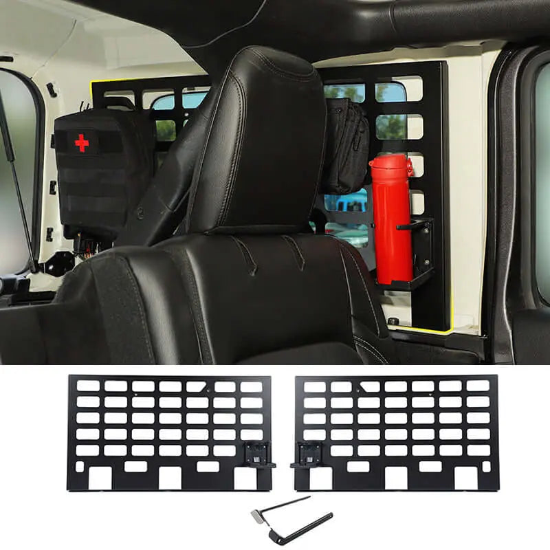 For 2018+ Jeep Wrangler JL 4-Door Rear Trunk Luggage Rack Cargo Shelf Holder Black 2PCS
