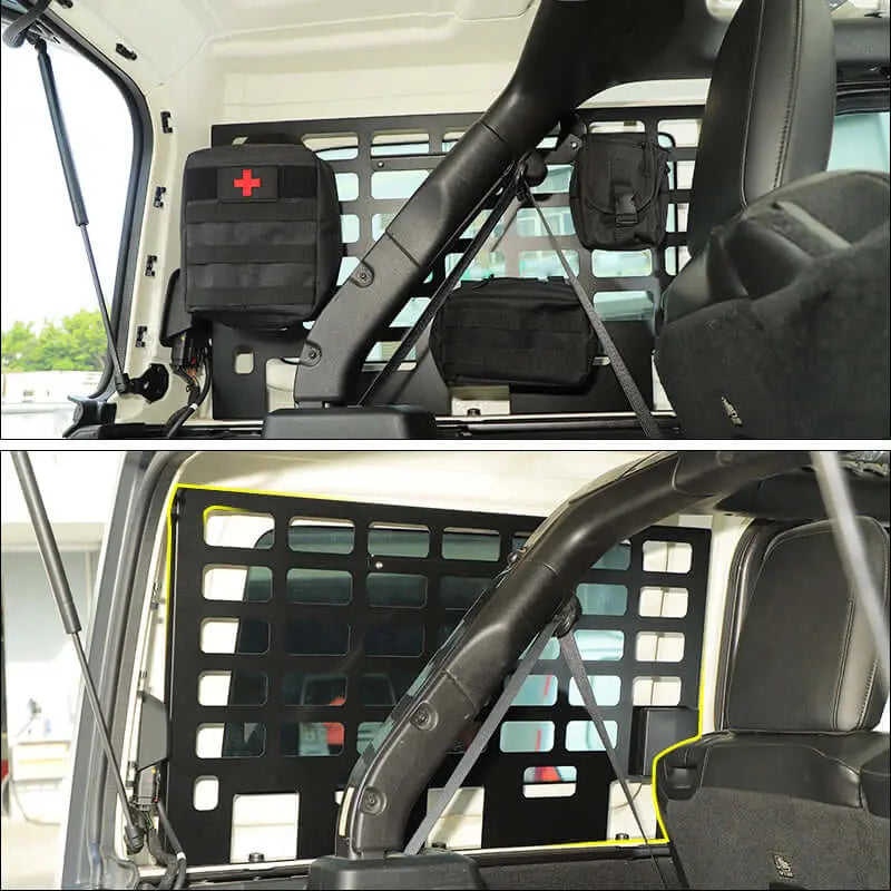 For 2018+ Jeep Wrangler JL 4-Door Rear Trunk Luggage Rack Cargo Shelf Holder Black 2PCS