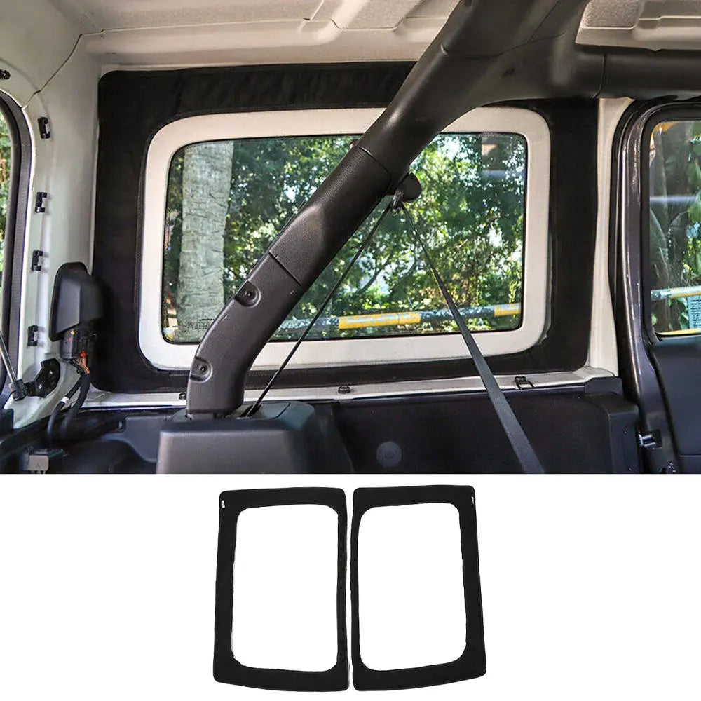 For 2018+ Jeep Wrangler JL 2-4 Door Rear Window Heat Insulation Cotton Black