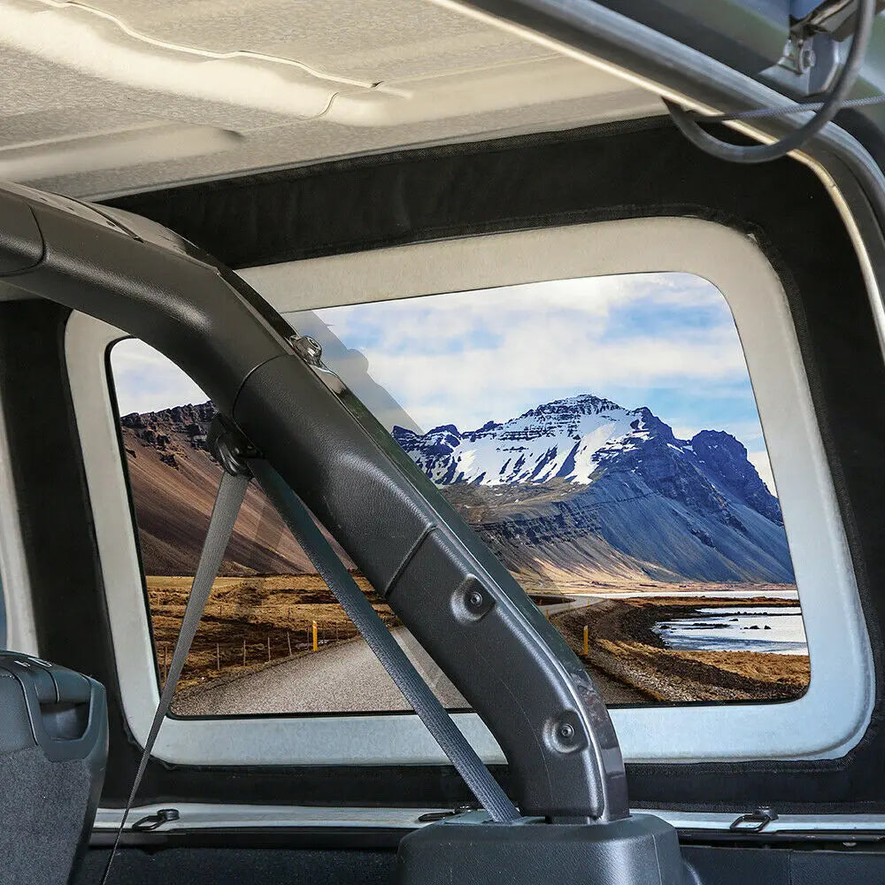 For 2018+ Jeep Wrangler JL 2-4 Door Rear Window Heat Insulation Cotton Black