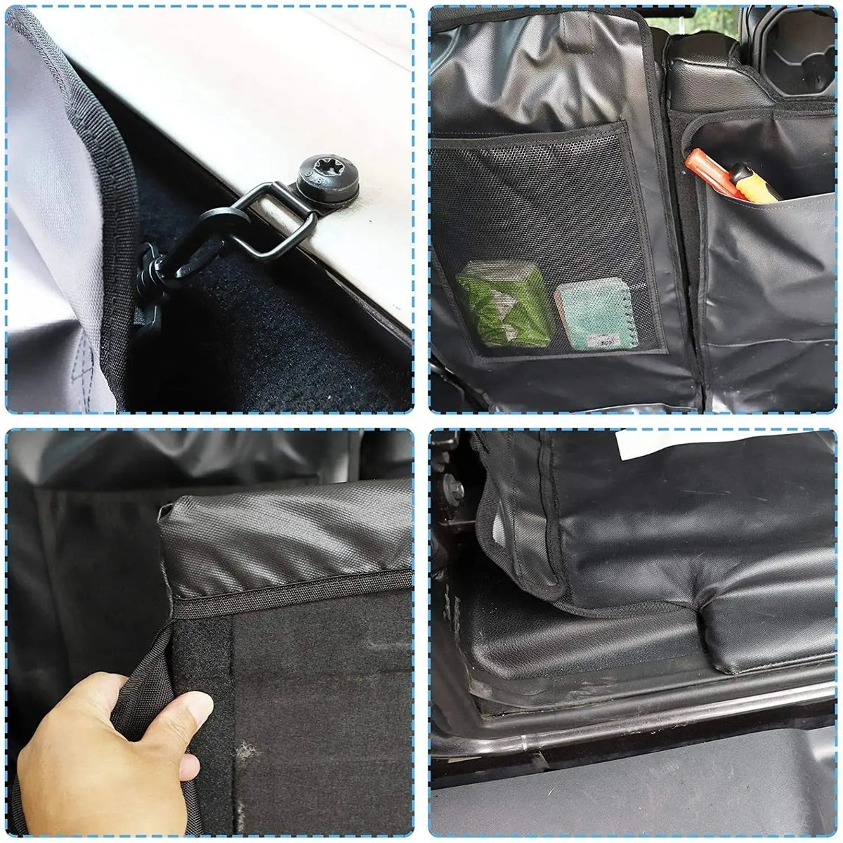 For 2018+ Jeep Wrangler JL 4-Door Trunk Pet Pad Cargo Liner Mat Waterproof Dog Seat Cover with Storage Bag (Not fit for 4xe)
