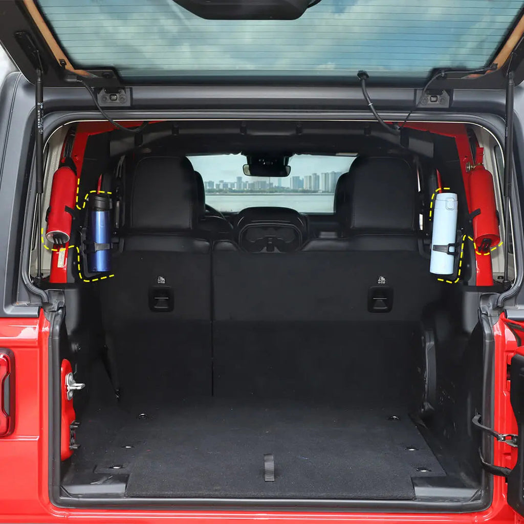 For 2018+ Jeep Wrangler JL 4-Door Version Anti-Roll Beam Fire Extinguisher Water Cup Holder