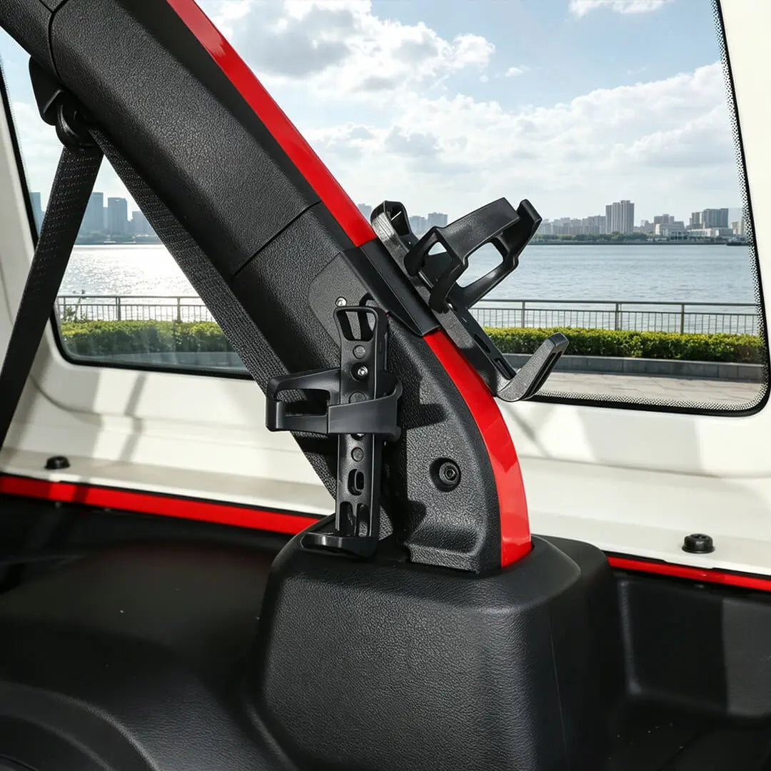 For 2018+ Jeep Wrangler JL 4-Door Version Anti-Roll Beam Fire Extinguisher Water Cup Holder
