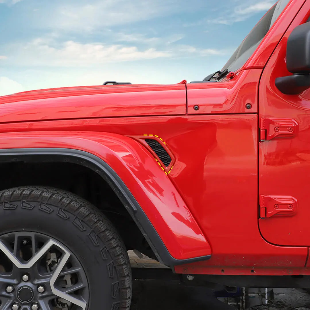 For 2018+ Jeep Wrangler JL 4-Door Version Exterior Car Door Hinge Handle Shell Cover Trim Kit (22 pcs)