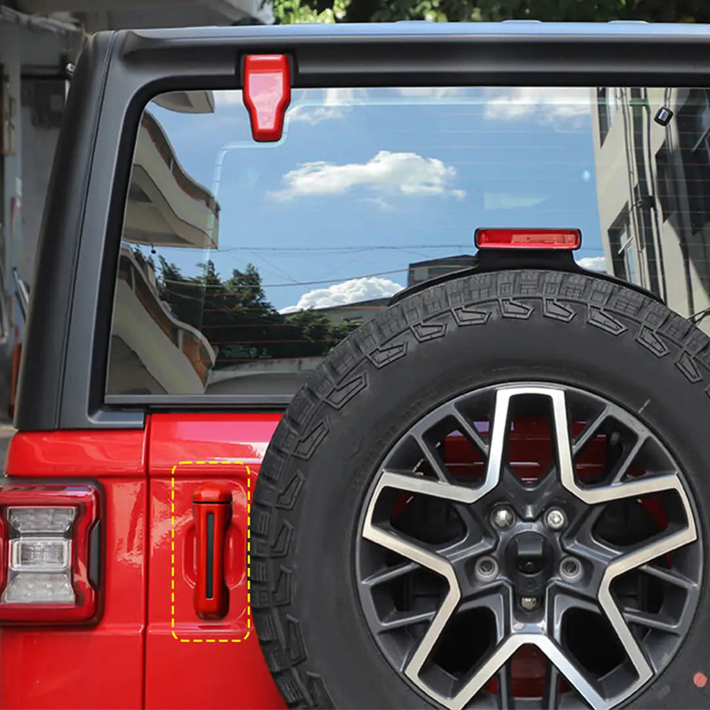 For 2018+ Jeep Wrangler JL 4-Door Version Exterior Car Door Hinge Handle Shell Cover Trim Kit (22 pcs)