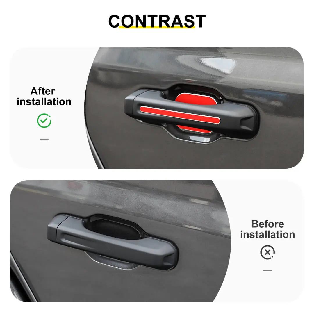 For 2018+ Jeep Wrangler JL 4-Door Version Exterior Door Handle Bowl Sticker Trim Cover (5 pcs)