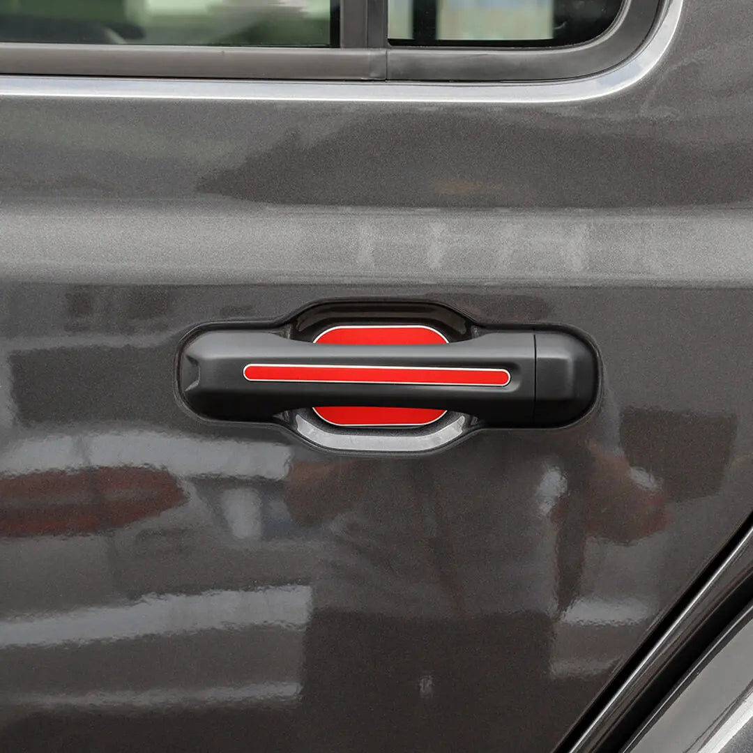 For 2018+ Jeep Wrangler JL 4-Door Version Exterior Door Handle Bowl Sticker Trim Cover (5 pcs)