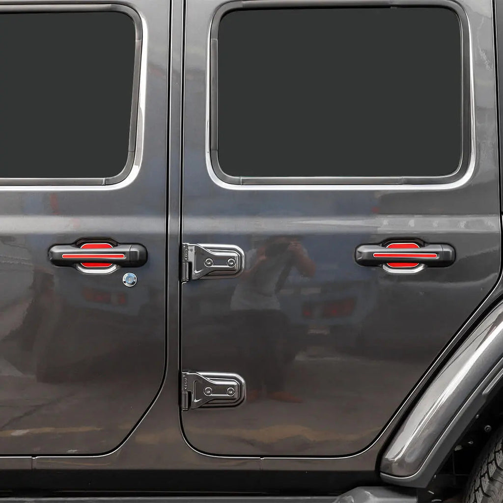 For 2018+ Jeep Wrangler JL 4-Door Version Exterior Door Handle Bowl Sticker Trim Cover (5 pcs)