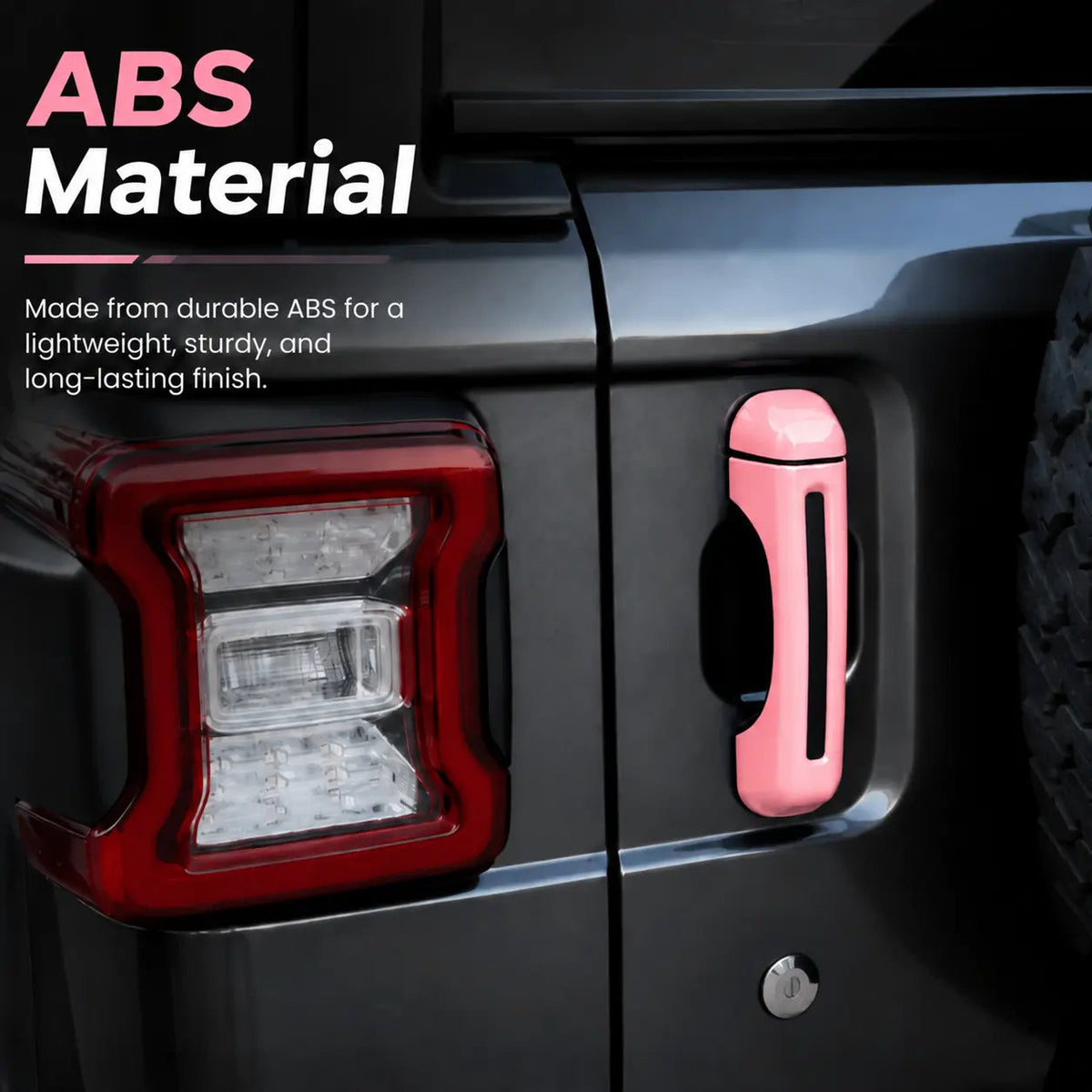 For 2018+ Jeep Wrangler JL 4-Door – 31PCS Exterior Full Set Trim Kit - Hood, Door, Tailgate Hinge & Handle Mirror Cover