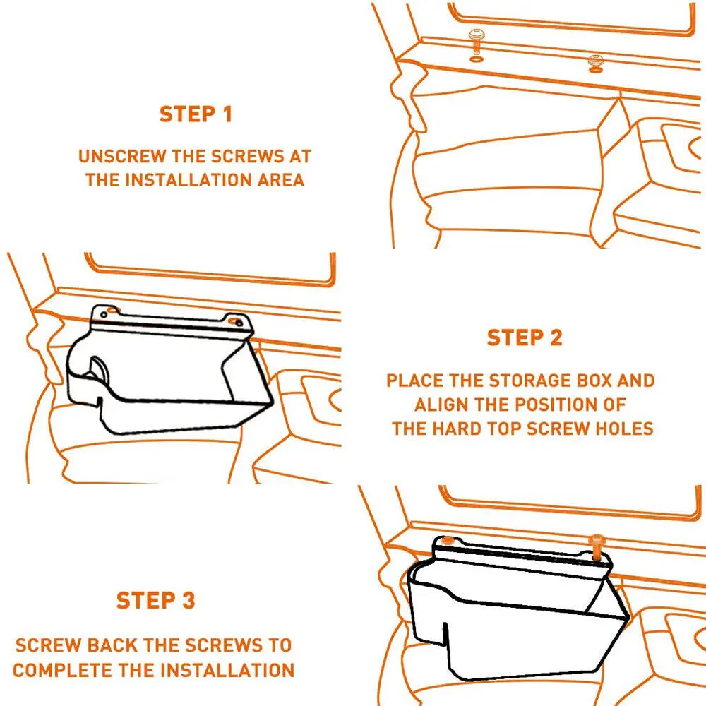 For 2018+ Jeep Wrangler JL 4Door  Rear Trunk Left Side Storage Box Organizer Bin Tray