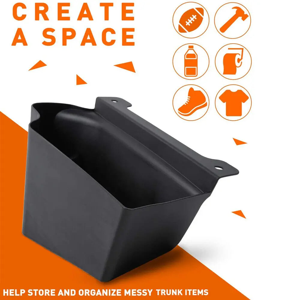 For 2018+ Jeep Wrangler JL 4Door  Rear Trunk Left Side Storage Box Organizer Bin Tray