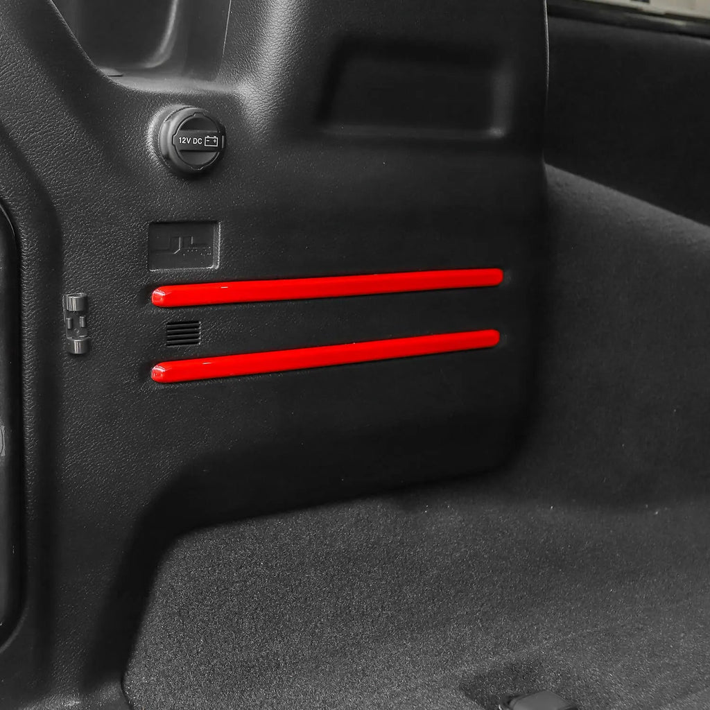 For 2018+ Jeep Wrangler JL 6PCS Rear Tail Trunk Cargo Strip Cover Trim Kit