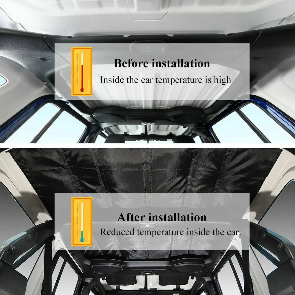For 2018+ Jeep Wrangler JL 6pcs Hard Top Headliner Roof Freedom Panel Heat Insulation Cotton