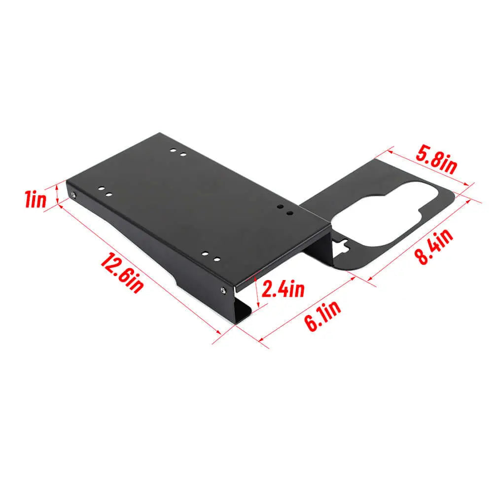 For 2018+ Jeep Wrangler JL Black Tailgate Door Grab Handle License Plate Holder Bracket