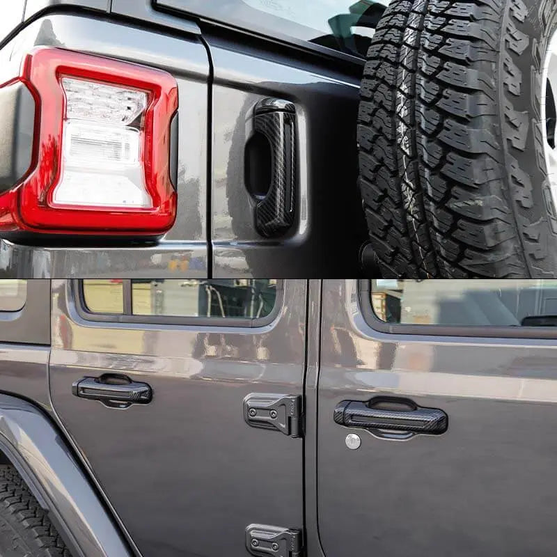 For 2018+ Jeep Wrangler JL 2-Door Car Handle Shell Door Bowl Cover Trim Decor (9 pcs)