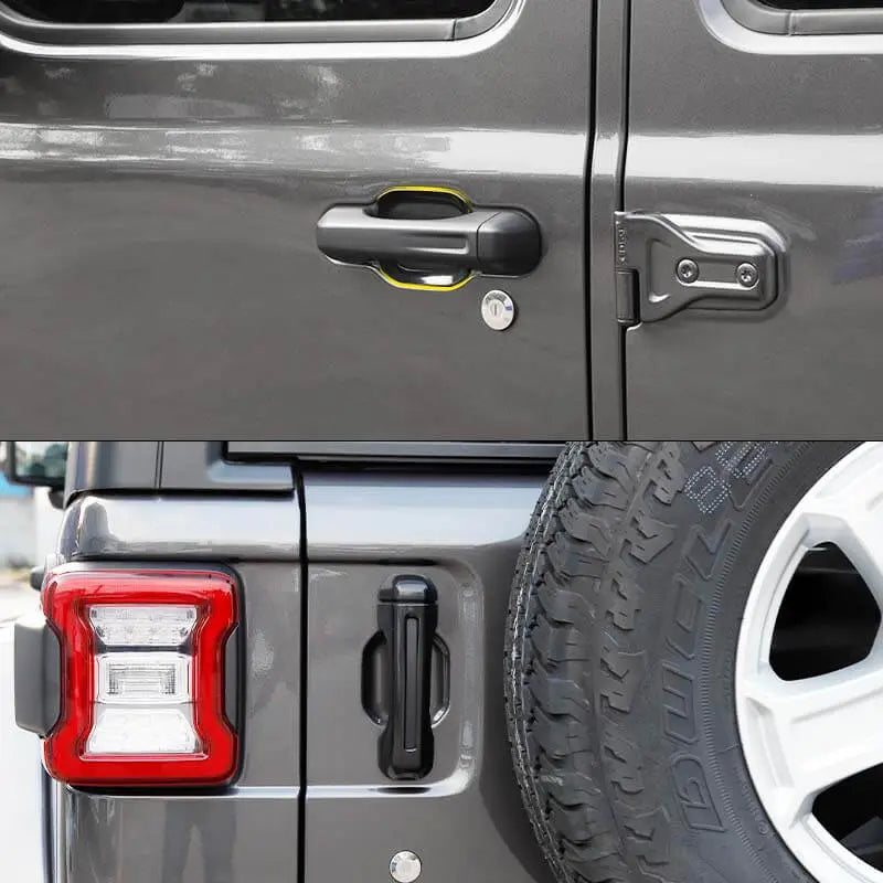 For 2018+ Jeep Wrangler JL 2-Door Car Handle Shell Door Bowl Cover Trim Decor (9 pcs)
