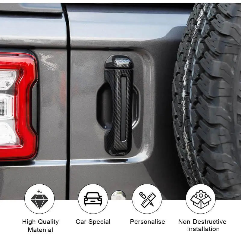 For 2018+ Jeep Wrangler JL 2-Door Car Handle Shell Door Bowl Cover Trim Decor (9 pcs)