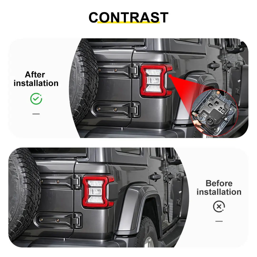 For 2018+ Jeep Wrangler JL Car Rear Taillight Bracket Tail Light Holder OEM Parts（2 pcs）