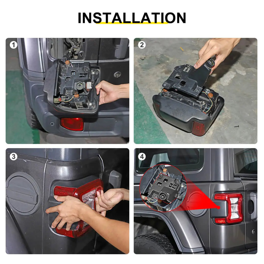 For 2018+ Jeep Wrangler JL Car Rear Taillight Bracket Tail Light Holder OEM Parts（2 pcs）