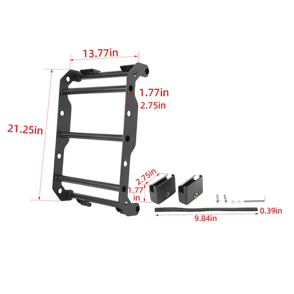 For 2018+ Jeep Wrangler JL Car Rear Window Climbing Ladder Iron Black