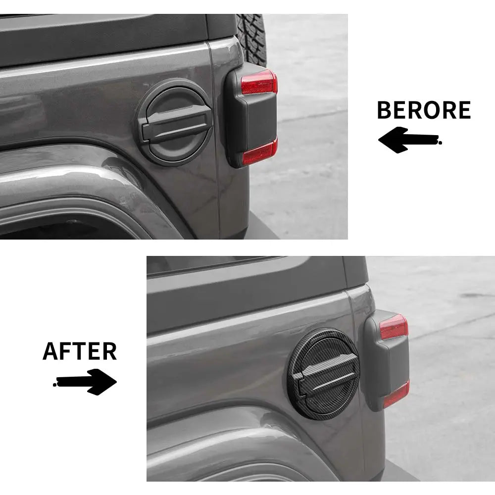 For 2018+ Jeep Wrangler JL Door Fuel Tank Gas Cap Cover Trim, NOT FIT 4XE