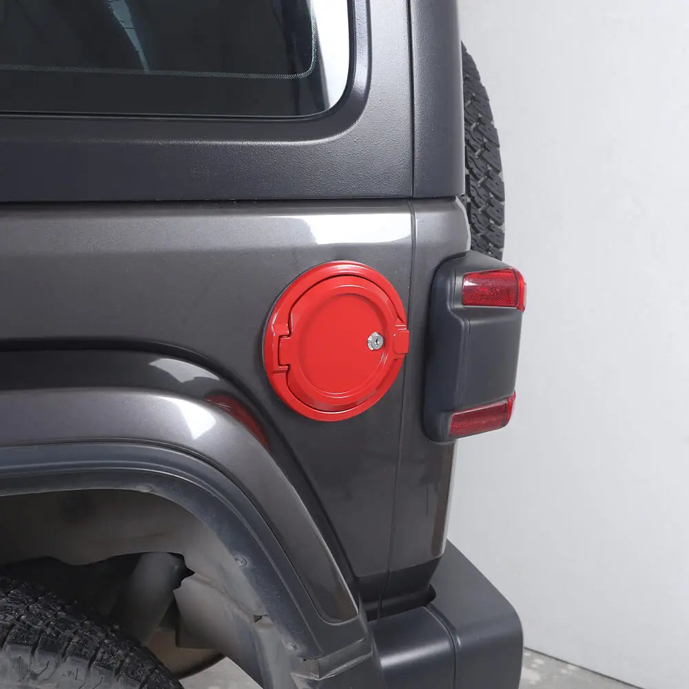 For 2018+ Jeep Wrangler JL Door Fuel Tank Gas Cap Cover With Lock Cover Trim NOT FIT 4XE