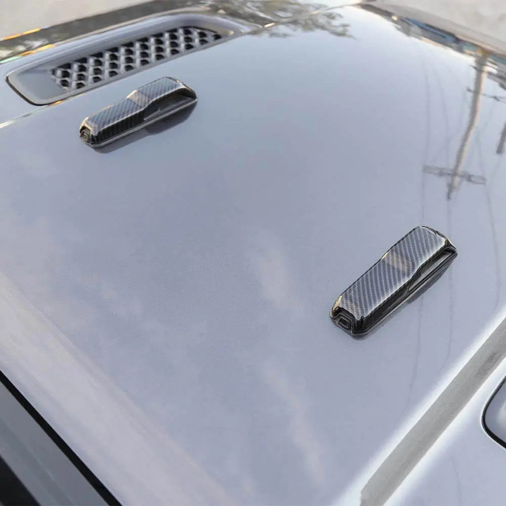 For 2018+ Jeep Wrangler JL Engine Hood Bra Trim & Rear Wiper Nozzle Trim Cover 3Pcs