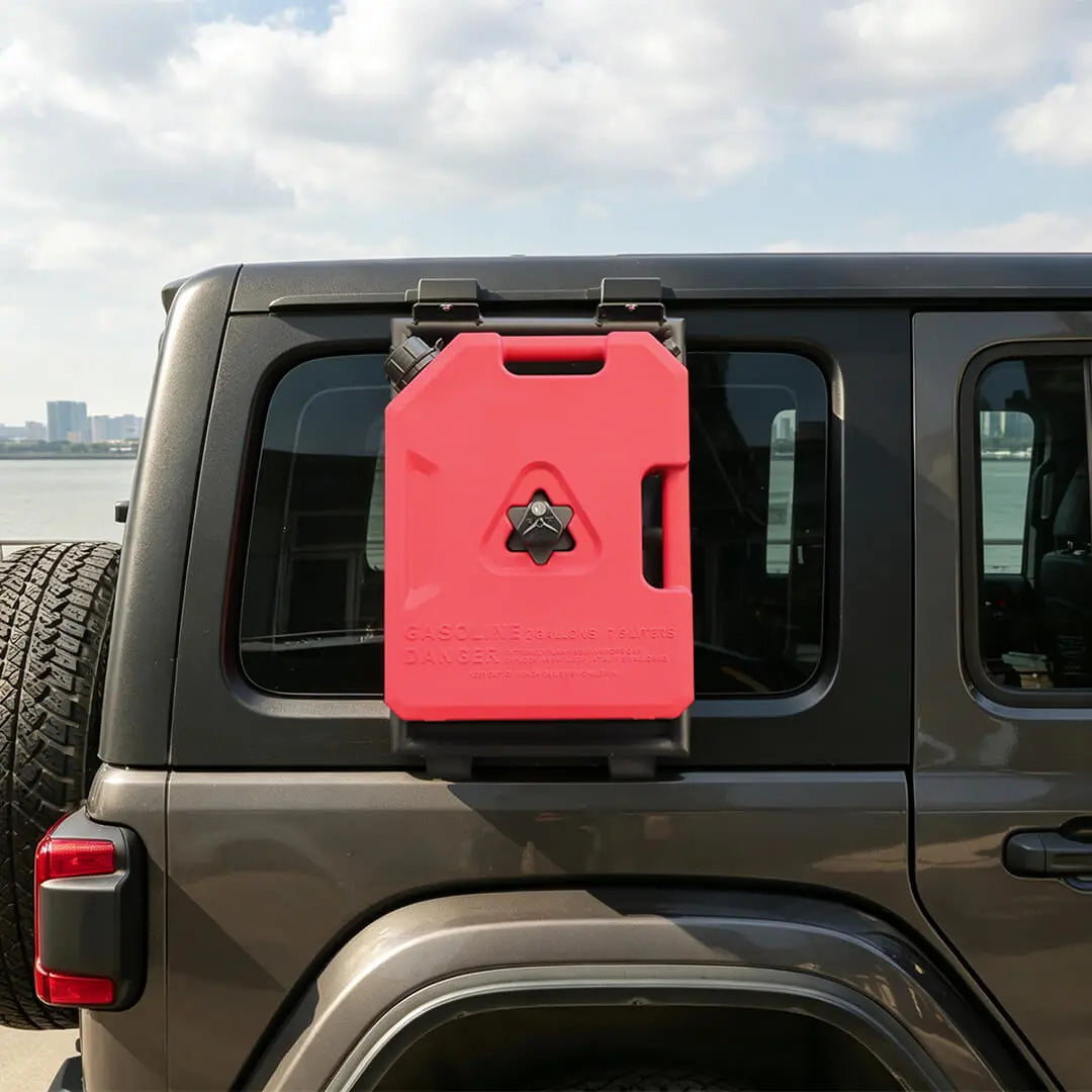 For 2018+ Jeep Wrangler JL Exterior Car Rear Window Mount Climbing Ladder Water/Gal Tank Accessories