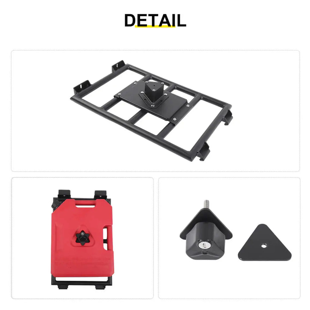 For 2018+ Jeep Wrangler JL Exterior Car Rear Window Mount Climbing Ladder Water/Gal Tank Accessories