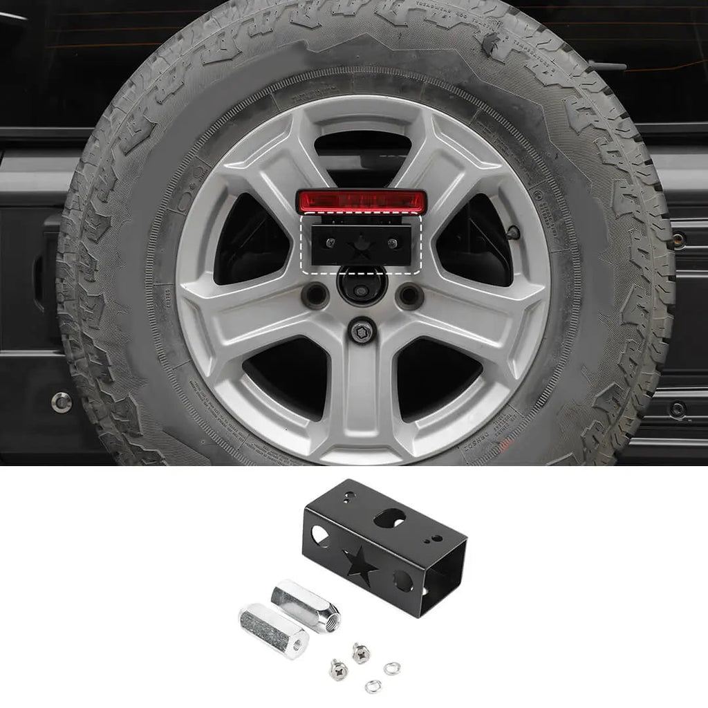 For 2018+ Jeep Wrangler JL Exterior Center High Mount Brake Light Relocation Bracket Accessories